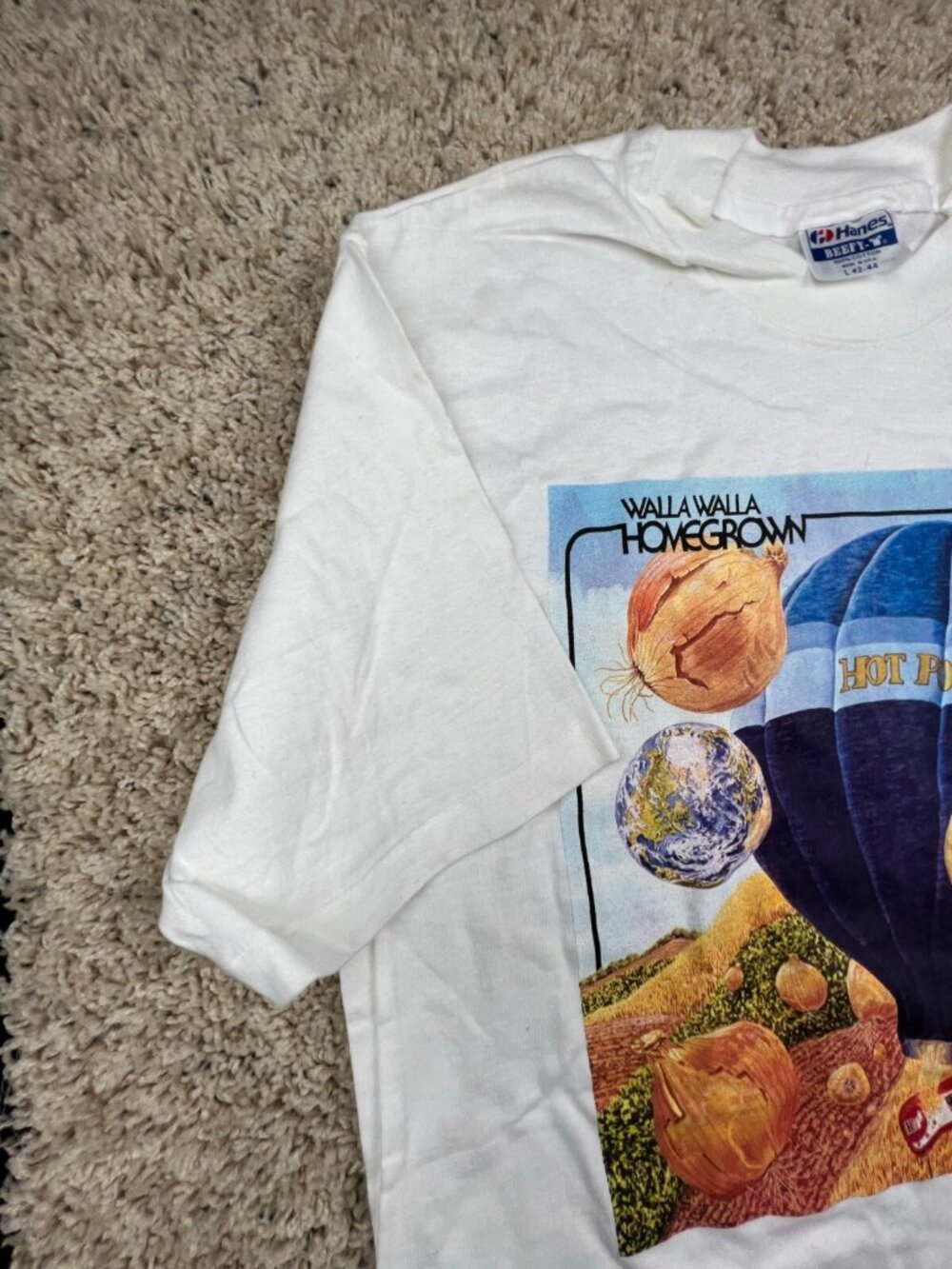 Vintage Walla Walla Homegrown T Shirt Hot Poop Records 80s Band Music Tee Large - Picture 5 of 11